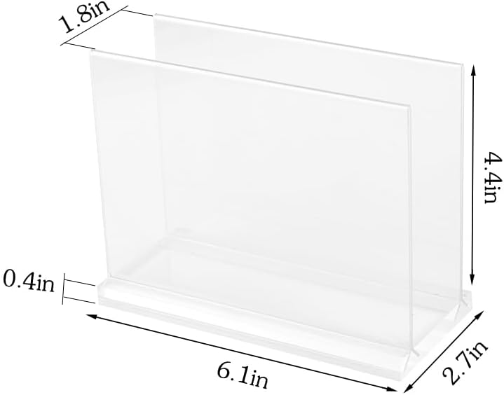 Napkin Holder for Table, Clear Napkin Holder Can Display Photos, Lucite Cocktail Napkin Dispenser for Party,Kitchen, Office, Restaurant, Business, Acrylic Mail Holder Countertop - Image 5