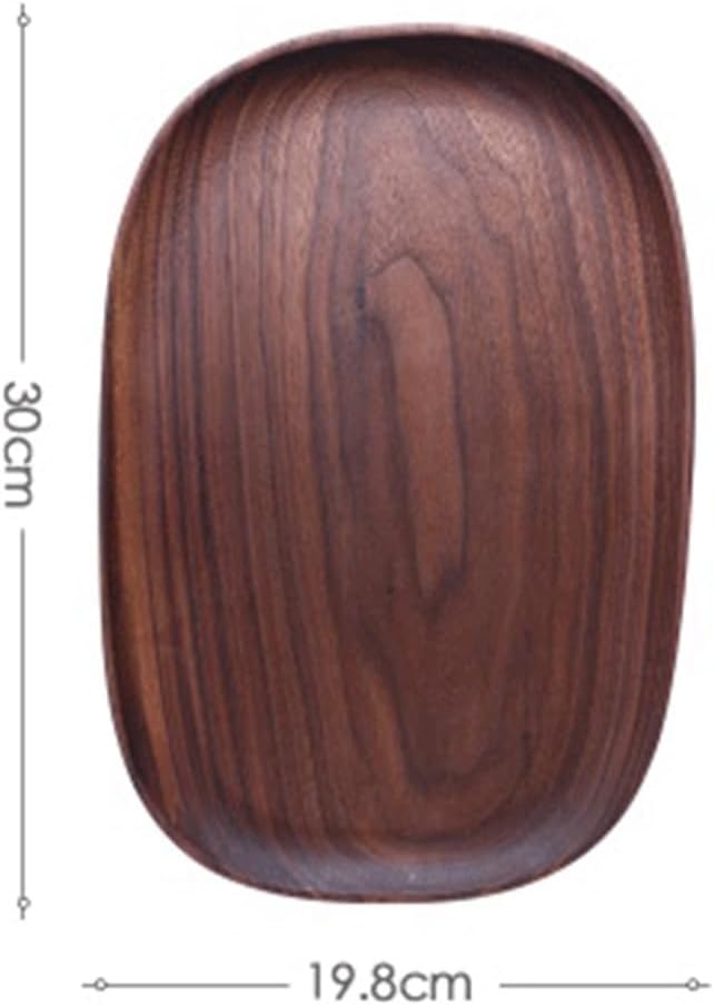 Dinner plate, Household Solid Wood Tableware Rectangular Dinner Plate Snack Plate Fruit Plate Dry Fruit Plate Handmade Sushi Tea Plate Dessert Dinner Plate for Kitchen Restaurant Hotel Banquet ,Dinner - Image 3