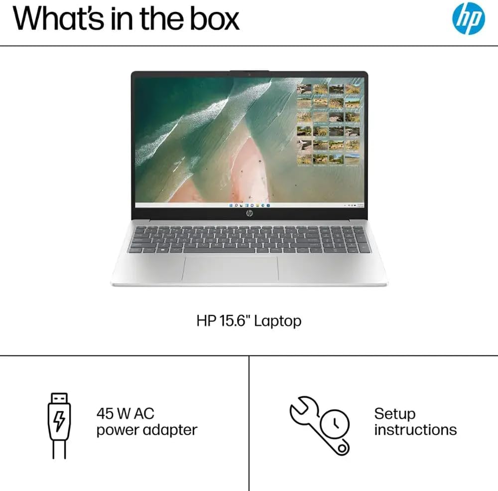 HP Pavilion 15.6" HD Touchscreen Laptop | 32GB RAM | 1TB SSD | Intel Core i3-1215U up to 4.1GHz | 11Hr Battery | Windows 11 | USB-C & HDMI | Sleek Silver | w/Mouse - Image 4