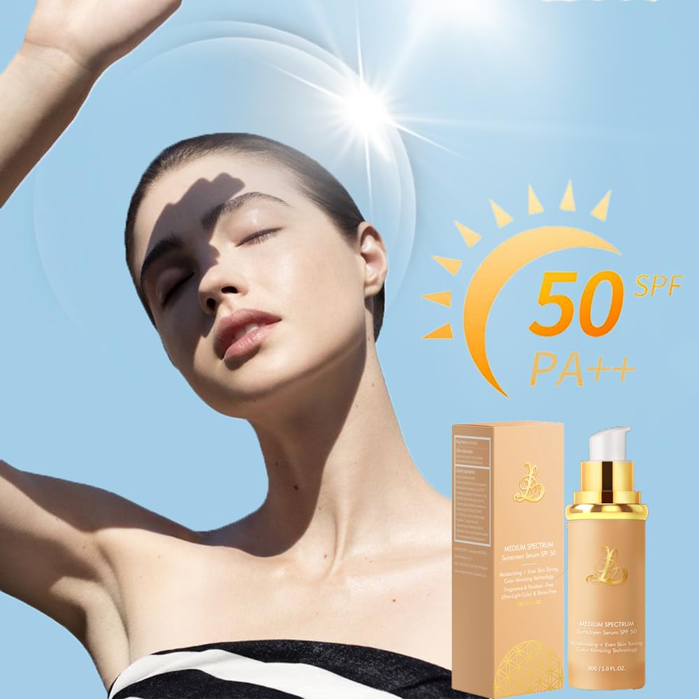 Foundation 4 in 1 - Color Changing Foundation, Medium Spectrum with SPF 50, Hypoallergenic Hydrating Liquid Concealer, Long-lasting & Waterproof Natural Finish - 1.06 fl oz - Image 6
