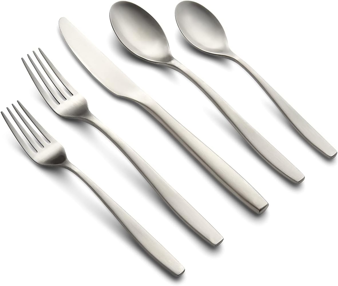 Cambridge Silversmiths Averie Satin 20 Piece Flatware Set, Service for 4, silver - Image 2