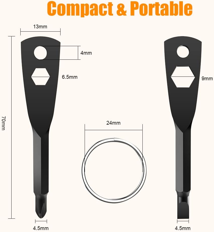 Christmas Gifts Stocking Stuffers for Men, KUSONKEY Keychain Screwdriver Tool Gifts for Men, 4-in-1 Screwdriver Bit with Phillips,Slotted and Hex Wrench Cool Gadgets for Him,Husband,Boyfriend,Dad - Image 6