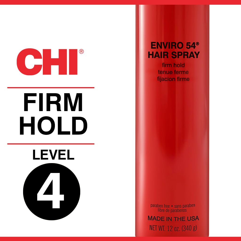 CHI Enviro 54 Hairspray, Firm Hold, Lightweight Spray Finishes & Secures Hairstyles, Sulfate, Paraben & Gluten-Free, 12 Oz - Image 3