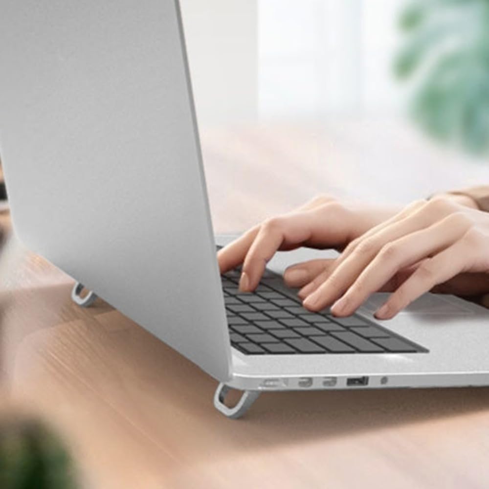 Leadigol Self-Adhesive Keyboard Riser Laptop Stand,Mini Portable Laptop Stand, Foldable Computer Stand,Mini Invisible Computer Keyboard Stand for Desk - Image 3