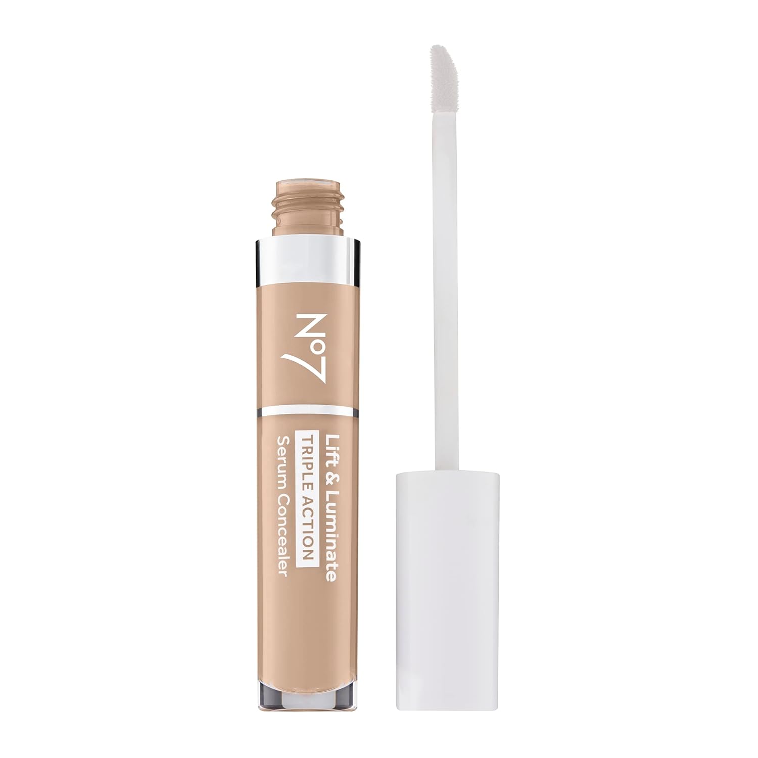 No7 Lift & Luminate Triple Action Serum Concealer - Fair - Anti Aging Liquid Concealer Makeup for Blemishes & Dark Circles - Medium to Full Coverage Concealer for Face (8ml) - Image 3