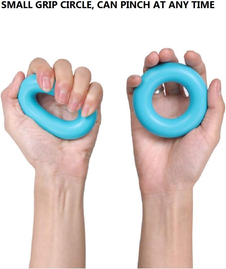 Grip Strength Trainer,Hand Grip Strengthener,Forearm Grip Workout - Grip Trainer Silicone Rings for Rock Climbing, Athletes & Stress Relief & Rehabilitation, 3 Resistance Levels(3 PCS) - Image 3