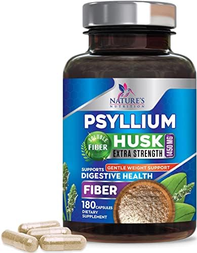 Psyllium Husk Fiber Supplement 1500mg, Natural Daily Soluble & Insoluble Fiber Pills, Psyllium Husk Powder Capsules Supports Digestion Colon Health & Regularity, Plant Based Supplement - 180 Capsules - Image 2