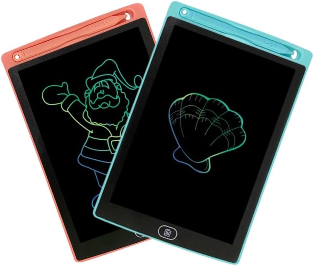 2 Pack Colorful LCD Writing Tablets & Doodle Boards, Electronic Erasing Scribble & Draw Pads, Educational and Fun Toy for Ages 3 Years and up (Light Blue/Pink) - Image 2