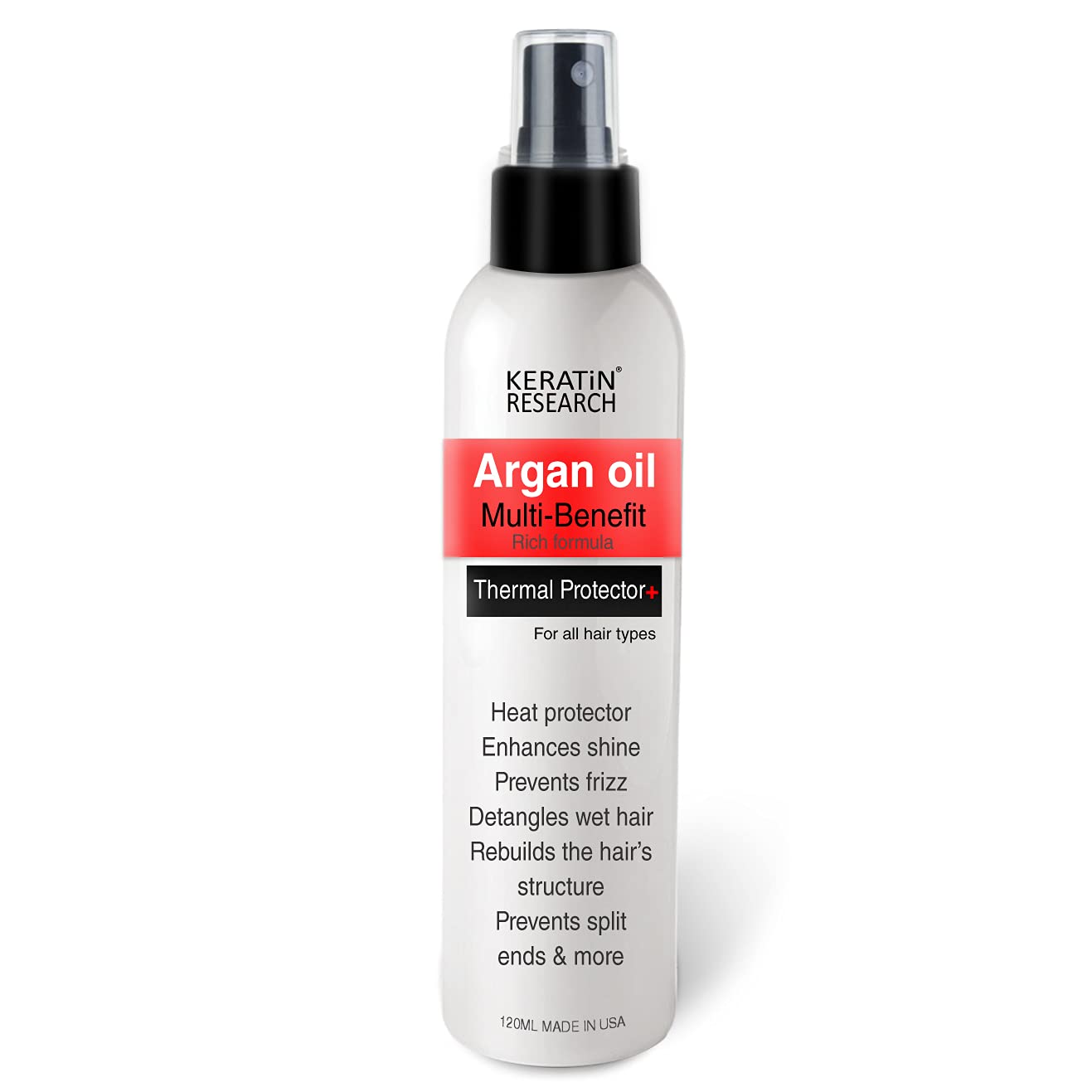 Thermal Hair Protector Spray - Enhances Shine, Eliminates Frizz, Detangles, Prevents Split Ends, Replenishes Nutrients, Heat Activated for Styling - Image 2