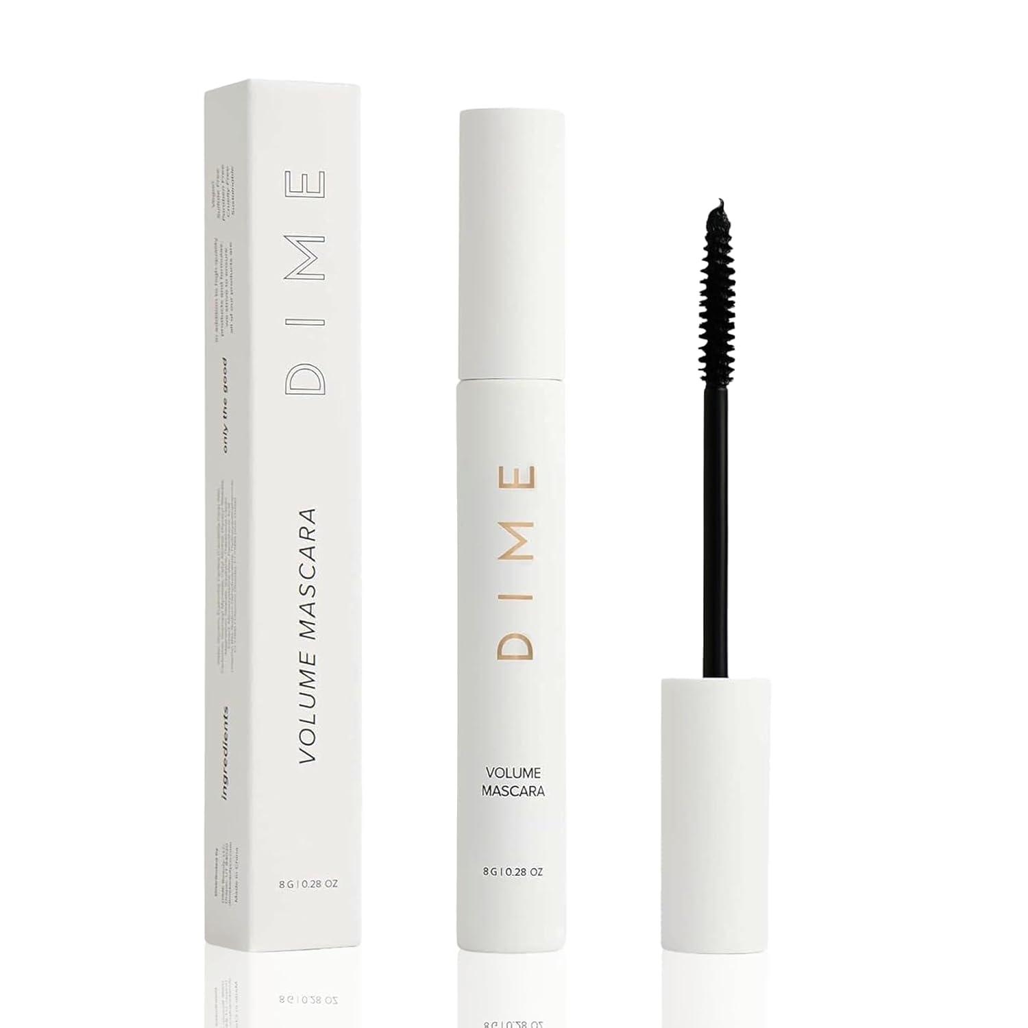 DIME Beauty Volume Mascara - Smudge-Proof Tubing Mascara for Fuller, Thicker Lashes, Adds Volume & Length, Black 0.28 oz / 8 g - Image 3