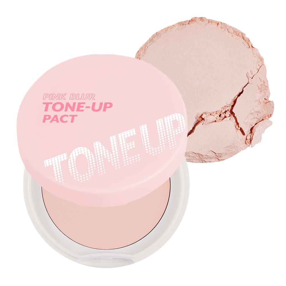 I'M MEME Compact - Tone-up Pact | Korean Pressed Setting Powder for Pink Blur Effect, with Calamine, Makeup Powder Foundation, Translucent Compact, Finishing Powder, Oil Control Face Powder, 0.35 Oz - Image 2