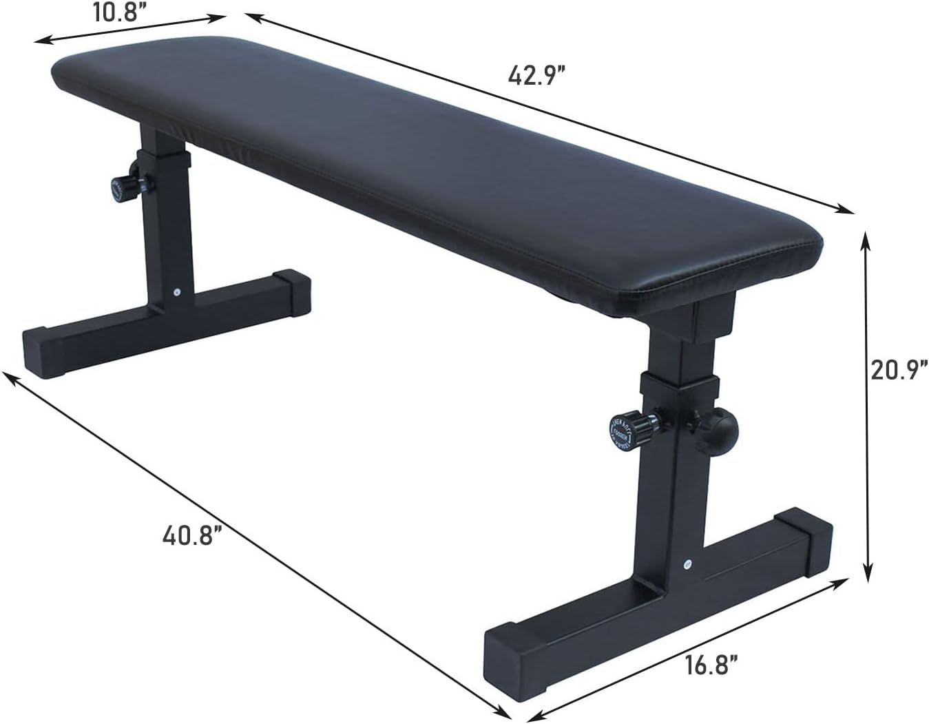 Icoud Flat Weight Bench Utility Workout Adjustable Height Bench for Strength Training Exercise & Fitness - Image 3