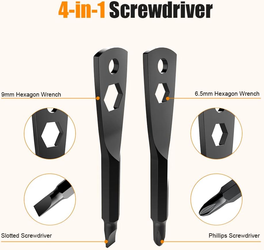 Christmas Gifts Stocking Stuffers for Men, KUSONKEY Keychain Screwdriver Tool Gifts for Men, 4-in-1 Screwdriver Bit with Phillips,Slotted and Hex Wrench Cool Gadgets for Him,Husband,Boyfriend,Dad - Image 4