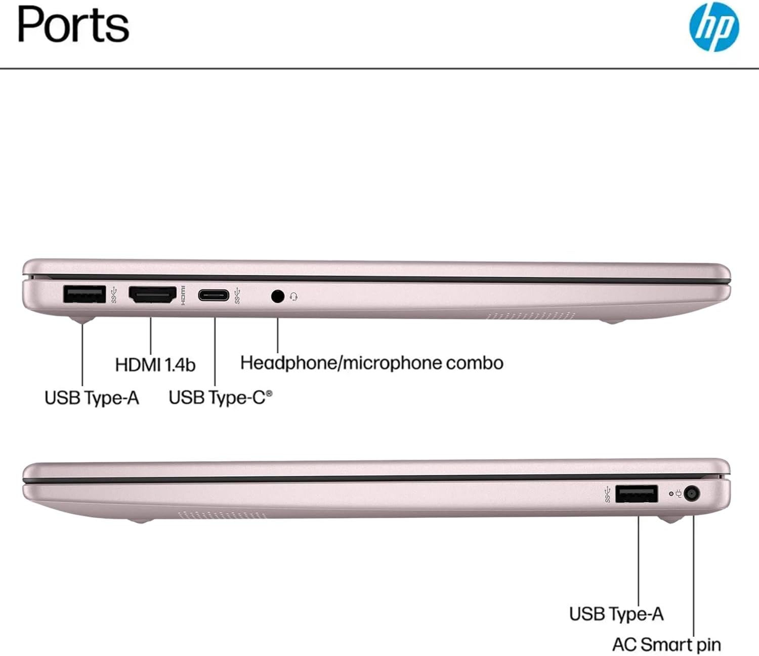 HP 14 Ultrabook • Back to School Limited Edition w/Microsoft 365 • Intel 4-Core CPU • 8GB RAM • 1.6TB Storage (128GB OnBoard w/ 512GB Portable Drive + 1TB OneDrive) • Tranquil Pink • Win 11 - Image 10