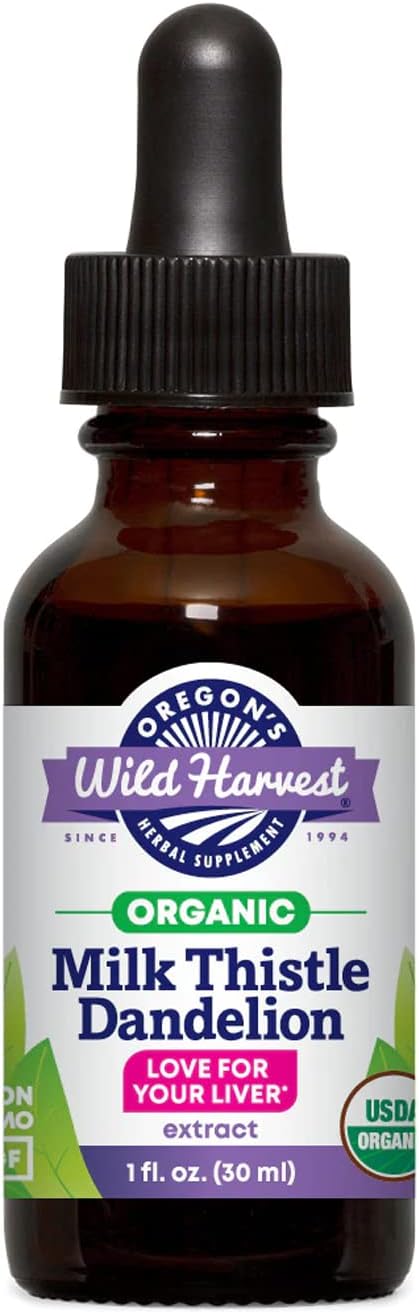Oregon's Wild Harvest Milk Thistle Dandelion Organic Extract, 1 Fluid Ounce - Image 2