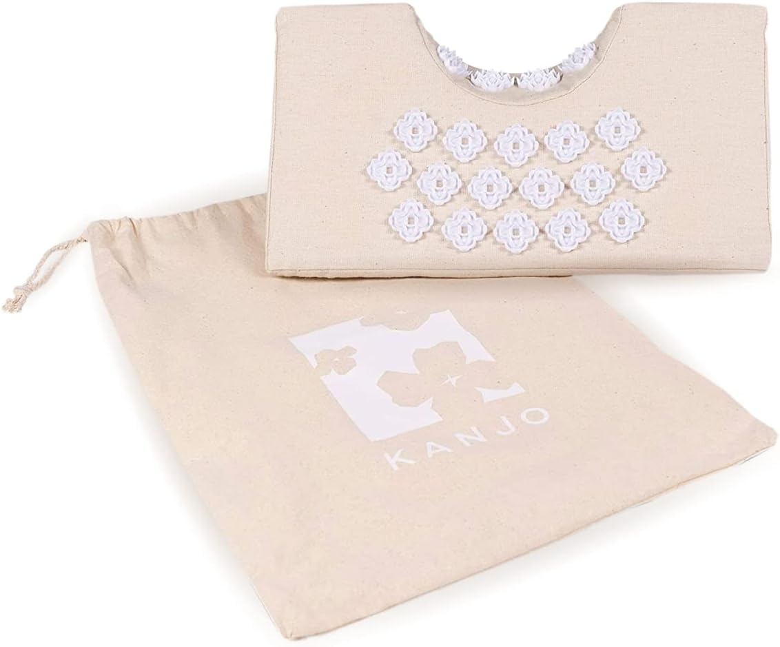 Kanjo FSA HSA Eligible Acupressure Neck Pain Relief, Cervical Traction Wedge Pillow - High Density Memory Foam Core - Cervical Traction Neck Pillow - Relieves Back and Neck Pain, Stress Relief - Image 2