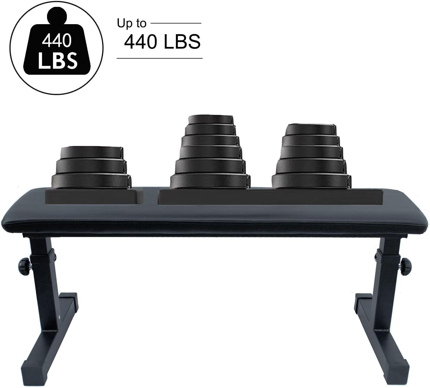 Icoud Flat Weight Bench Utility Workout Adjustable Height Bench for Strength Training Exercise & Fitness - Image 4