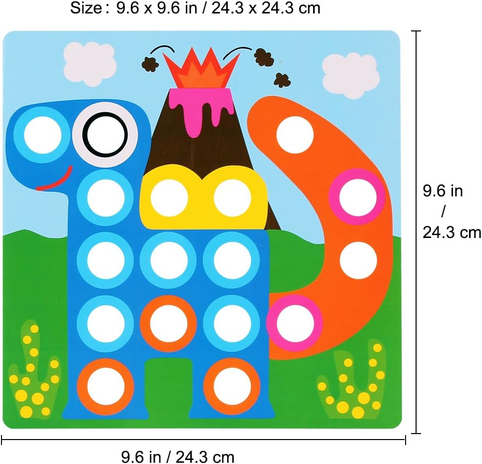 AMOSTING Matching Mosaic Pegboard – Sensory Early Educational Kids Activity, Gifts for Toddlers - Image 5