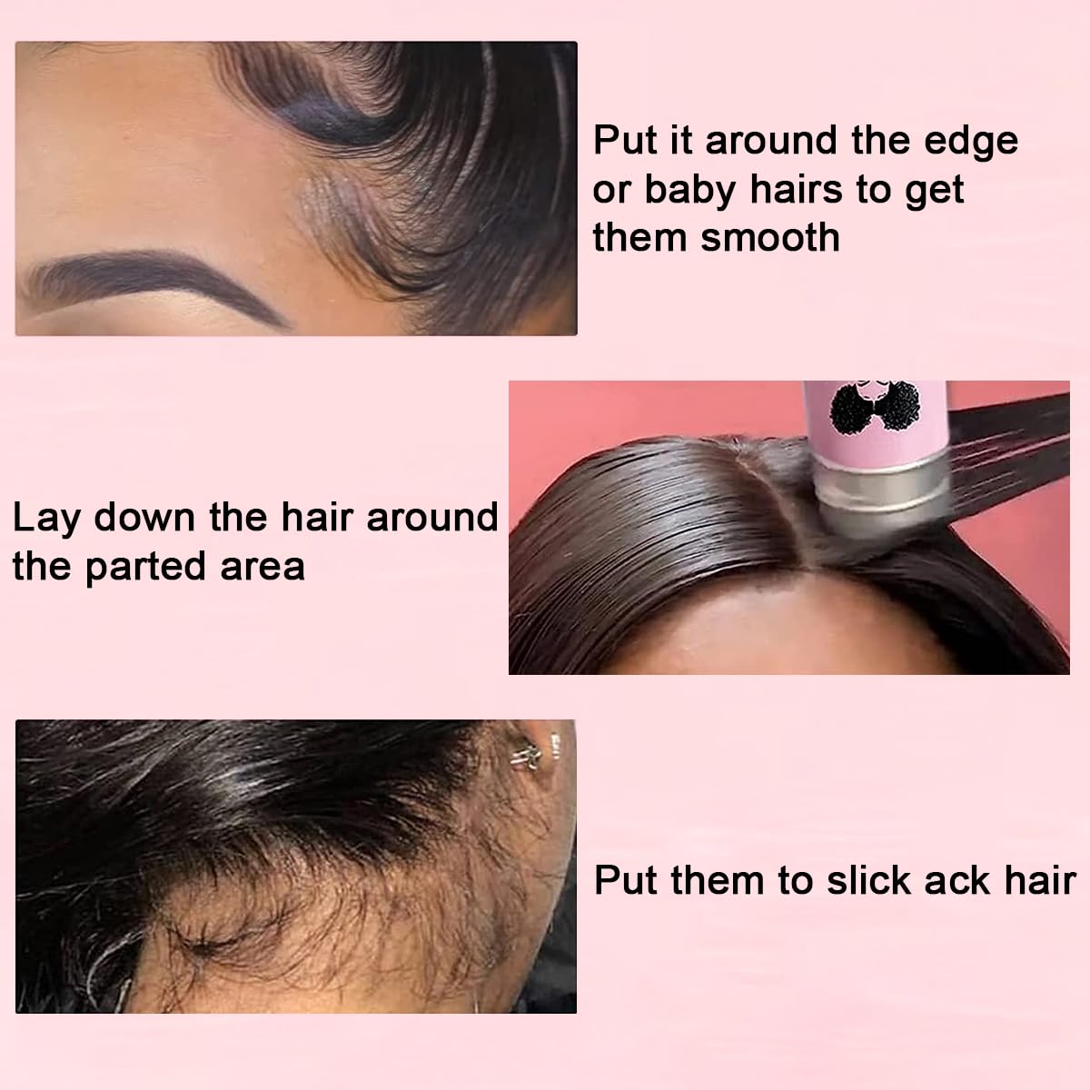 Strong Hold Non-Greasy Edge Control Gel and Wax Stick with Hair Comb for All Hair Types - No Flaking Edge Wax for Styling Black Hair Wigs - Image 9