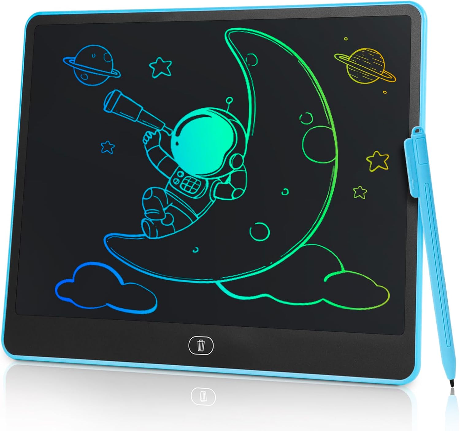 LCD Writing Tablet for Kids,16 inch Colorful Screen Doodle Board,Eye Protection Drawing Tablet with High Brightness, Toddler Educational Toys Gifts for3-12 Years Old Boys Girls (Blue)… - Image 2