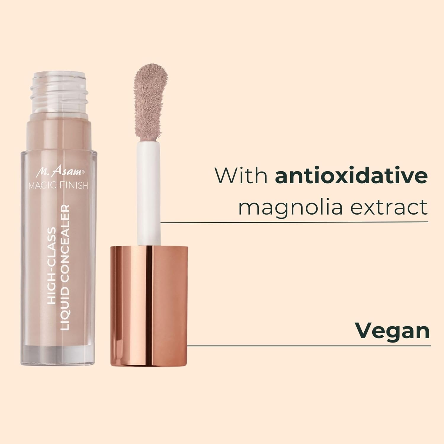 M. Asam MAGIC FINISH HIGHCLASS LIQUID CONCEALER Fair (0.13 fl oz) - 4-in-1 Concealer With Mimic-Lift complex & High Coverage For Dark Circles & Blemishes, Vegan Make Up With Illuminating Pigments - Image 4