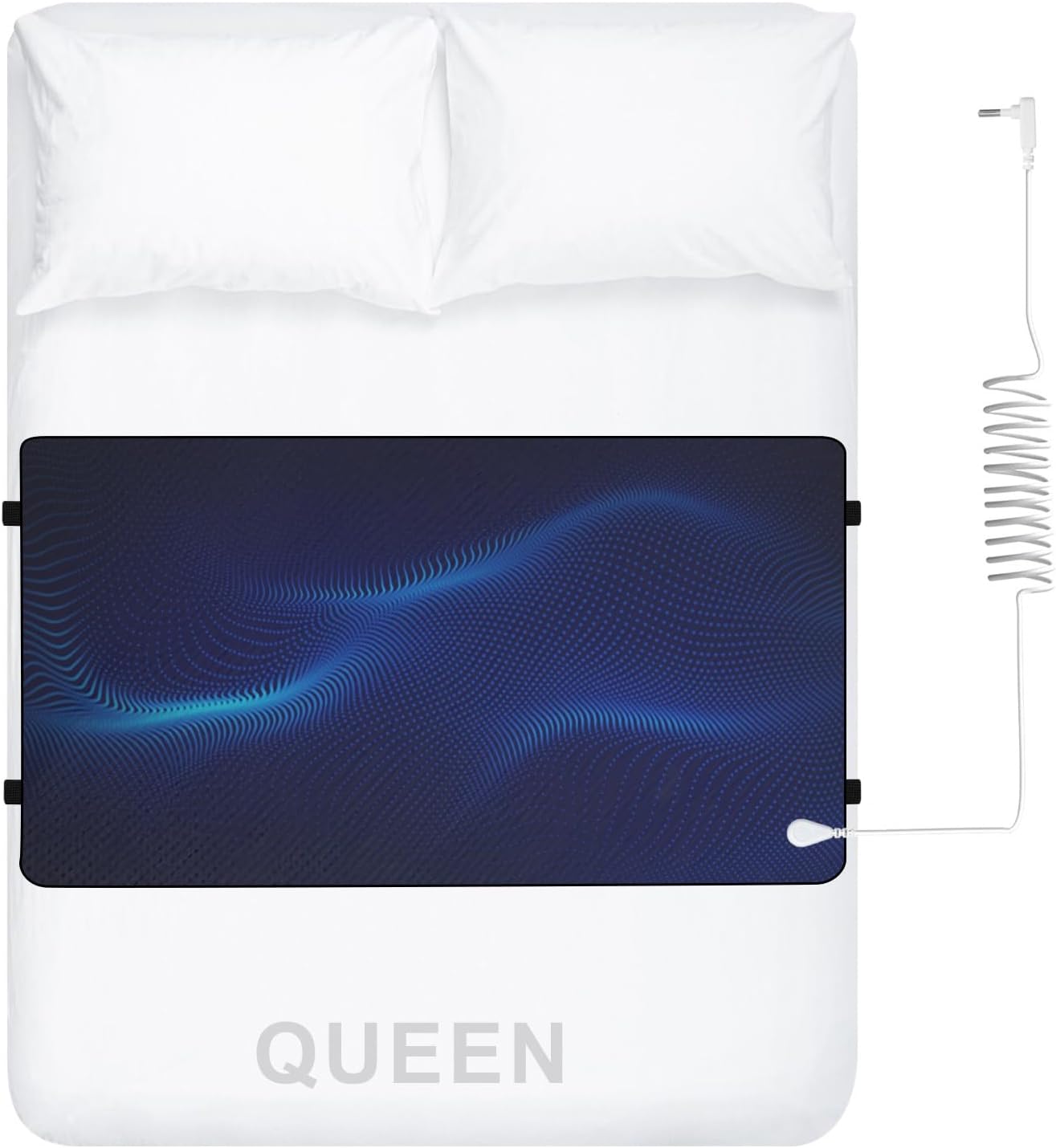 Grounding Mat for Bed, Queen Size Earthing Mattress Cover Sheets Pad Grounding Kit, Grounding Cord Included (Queen, 60 * 27") - Image 2