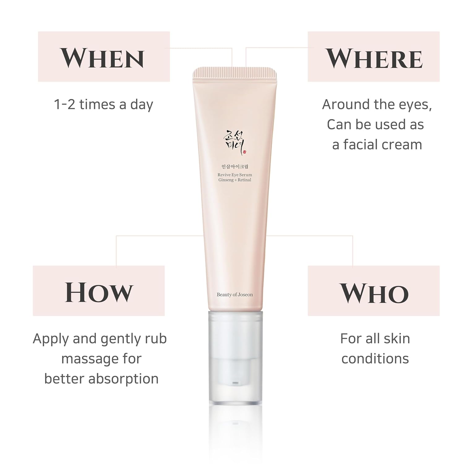 Beauty of Joseon Revive Eye Serum with Retinal Niacinamide Correction for Puffy Eye Bags Fine Lines Dark Circles Wrinkles, Korean Skin Care 30ml, 1 fl.oz, 2 Packs - Image 8