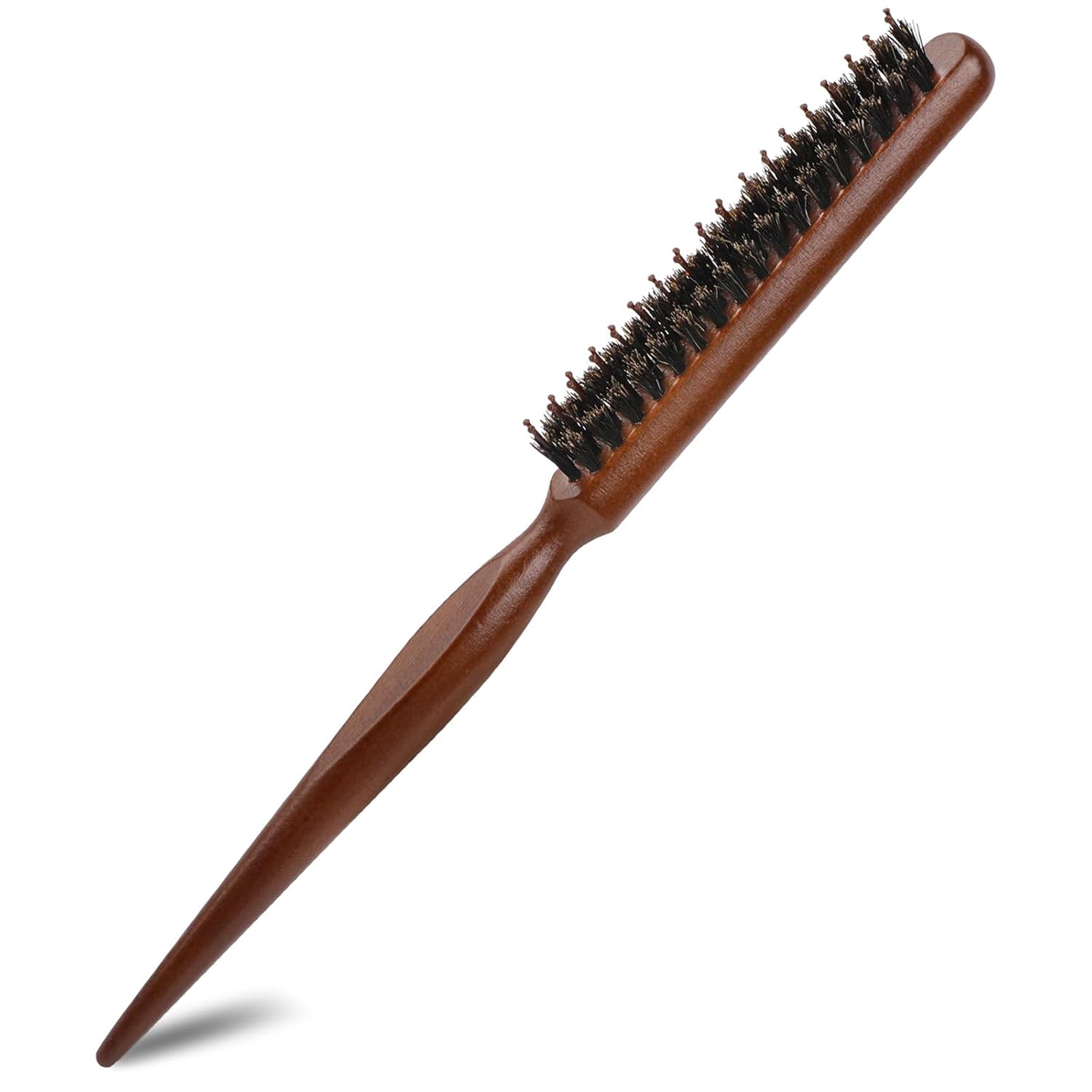 Teasing Brush, Hair Teasing Brush for Women Rat Tail Brushes for Fine Hair Boar Bristle Slick Back Comb for Thin Thick Curl Training to Create Volume and Smooth - Image 2