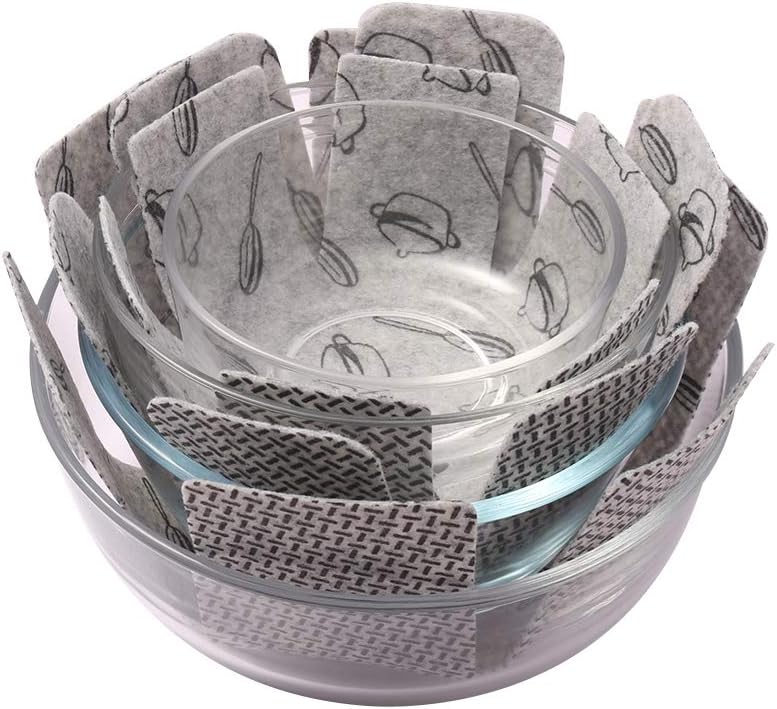 BOYAN Pot and Pan Protectors, Set of 12 and 3 Different Size, Cookware Protector Set/Felt Pots and Pans Divider Separator Pads Anti-Slip to Avoid Scratching or Marring When Stacking - Image 9