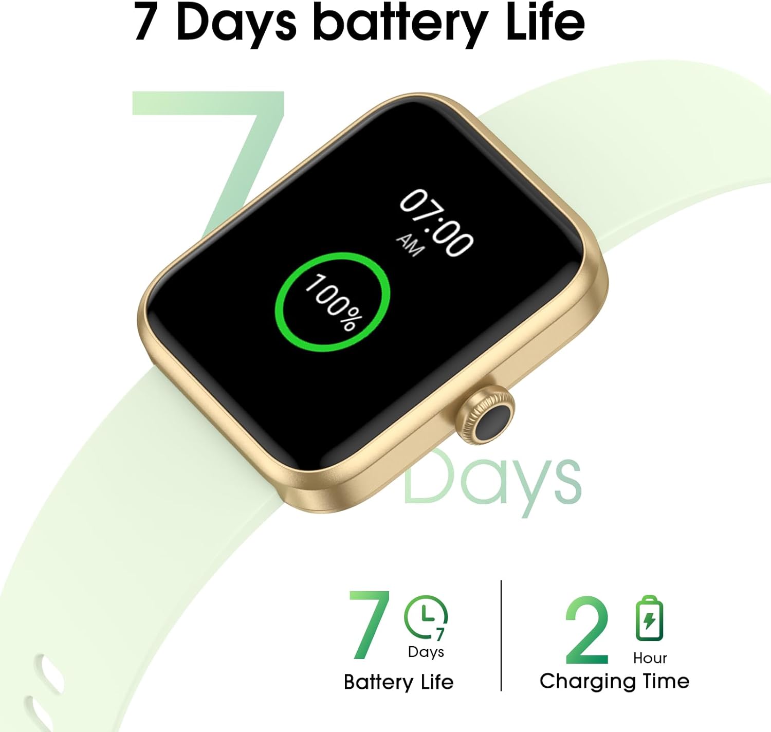 Smart Watch, Fitness Tracker Watch with Heart Rate Monitor, SpO2, Sleep Tracker, 5ATM Waterproof Smartwatch for Women Men Step Counter Pedometer Fitness Watch for iOS and Android Phones - Image 8