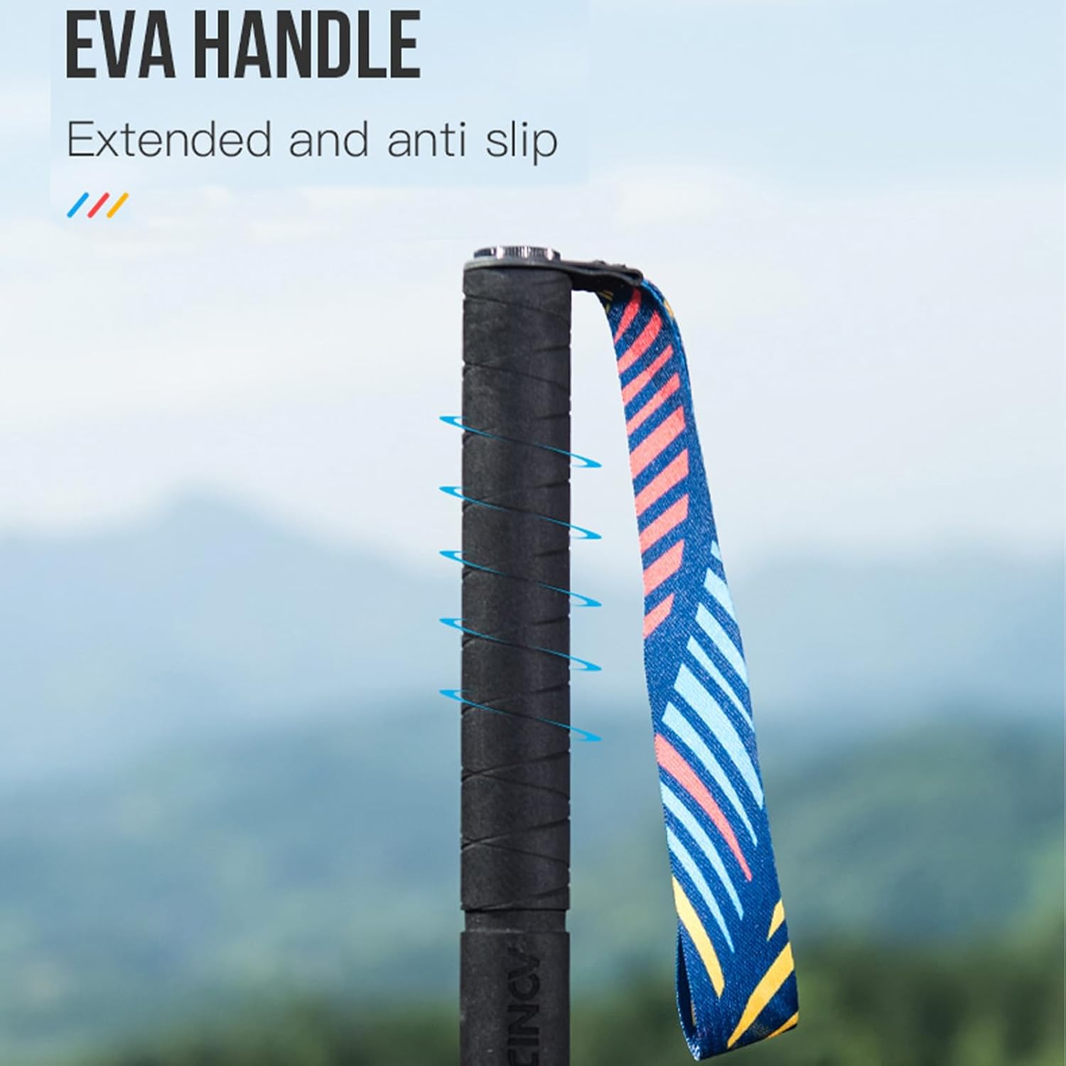 AONIJIE Trail Running Poles 2 Pcs Outdoor Trekking Poles Foldable Aluminum Alloy Sticks Quick Lock Ultralight for Camping Hiking Mountaining Marathon - Image 7