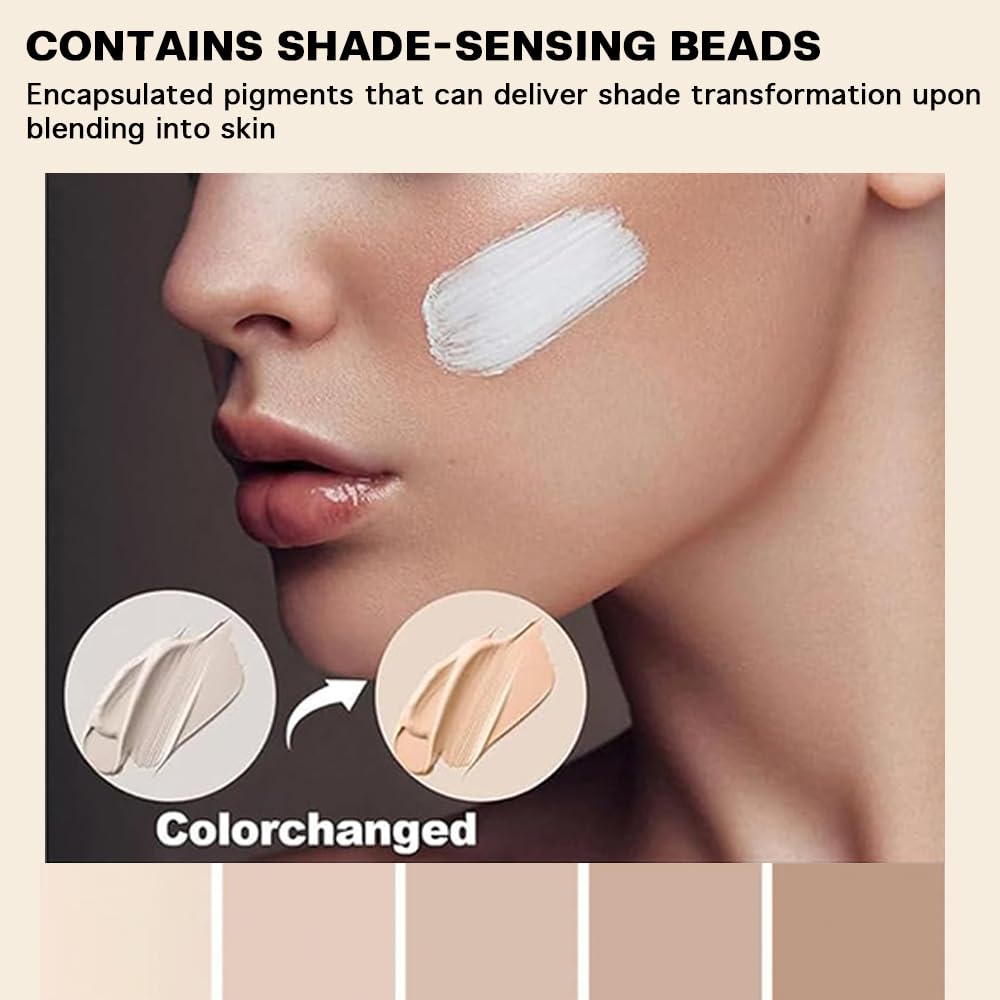 Foundation 4 in 1 - Color Changing Foundation, Medium Spectrum with SPF 50, Hypoallergenic Hydrating Liquid Concealer, Long-lasting & Waterproof Natural Finish - 1.06 fl oz - Image 5
