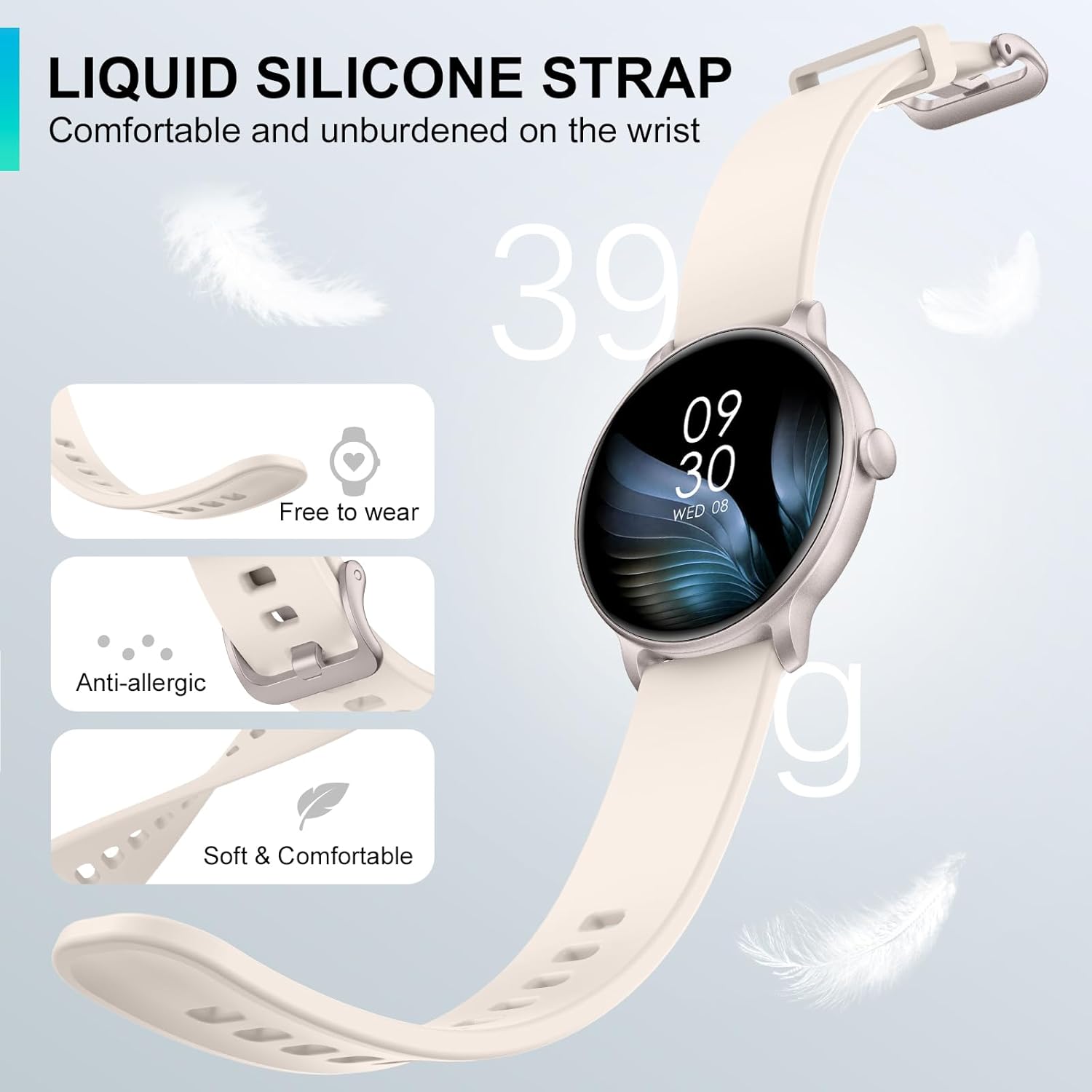 Smart Watch, 1.43'' AMOLED Smart Watches for Men Women (Answer/Make Call), Fitness Tracker with Heart Rate/Sleep Monitor, IP68 Waterproof Activity Tracker, Pedometer for Android iOS - Image 8