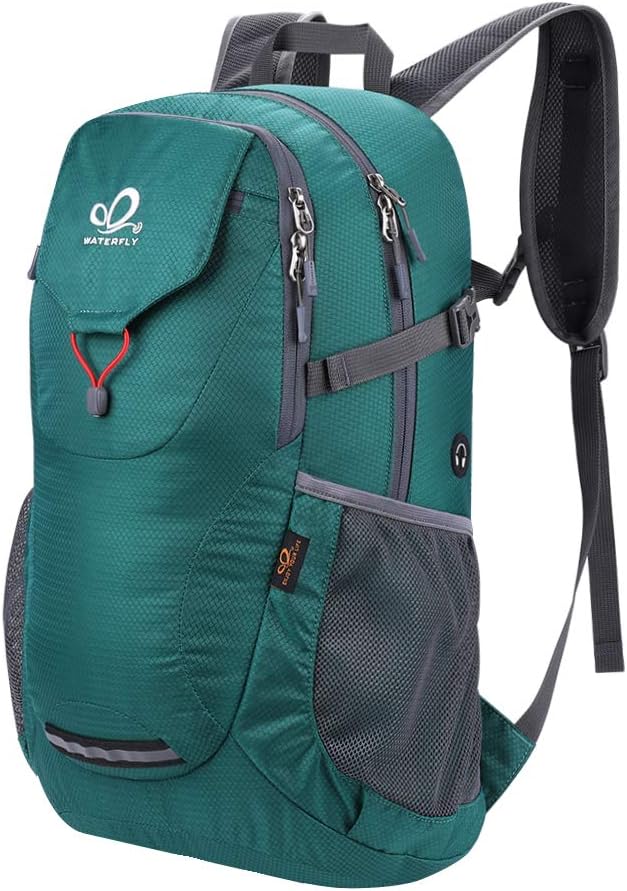 WATERFLY Lightweight Packable Hiking Backpack: 30L Foldable Travel Daypack Ultralight Camping Day Pack for Woman Man - Image 9