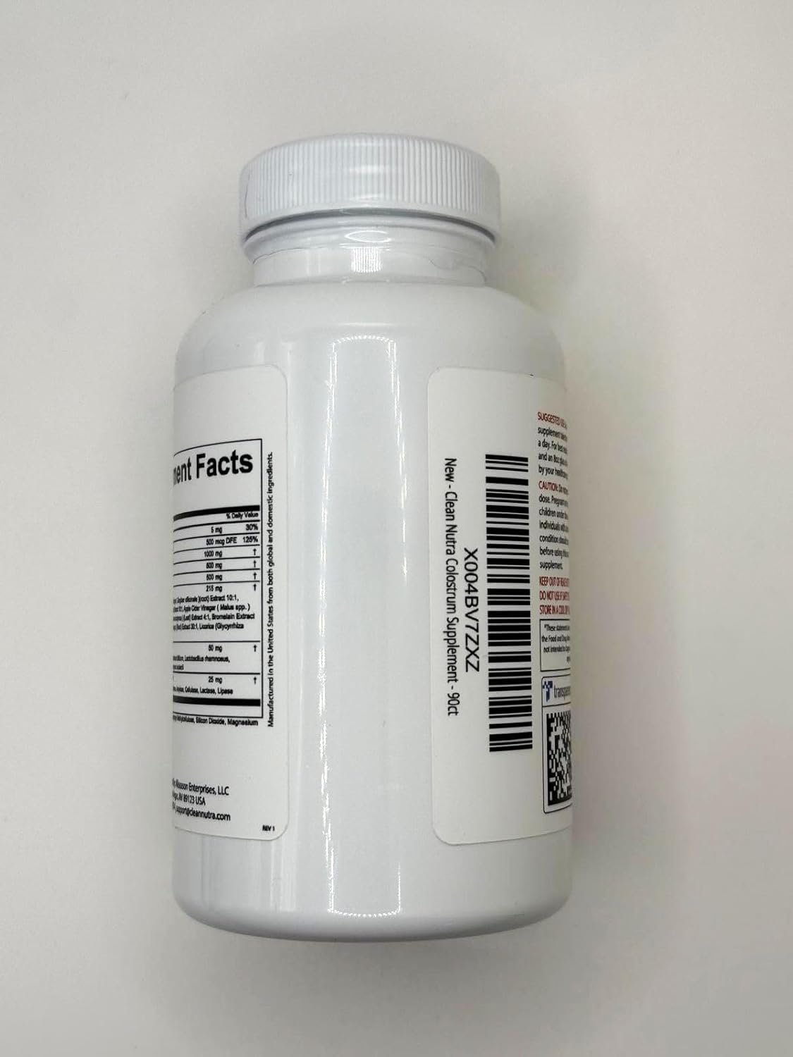 Clean Nutraceuticals Colostrum Supplement Capsules Probiotics Pills Prebiotics, L-Glutamine, Digestive Enzymes, Folate, Fiber, ACV, Turmeric, Apple Pectin and Turmeric Good Gut - Image 8