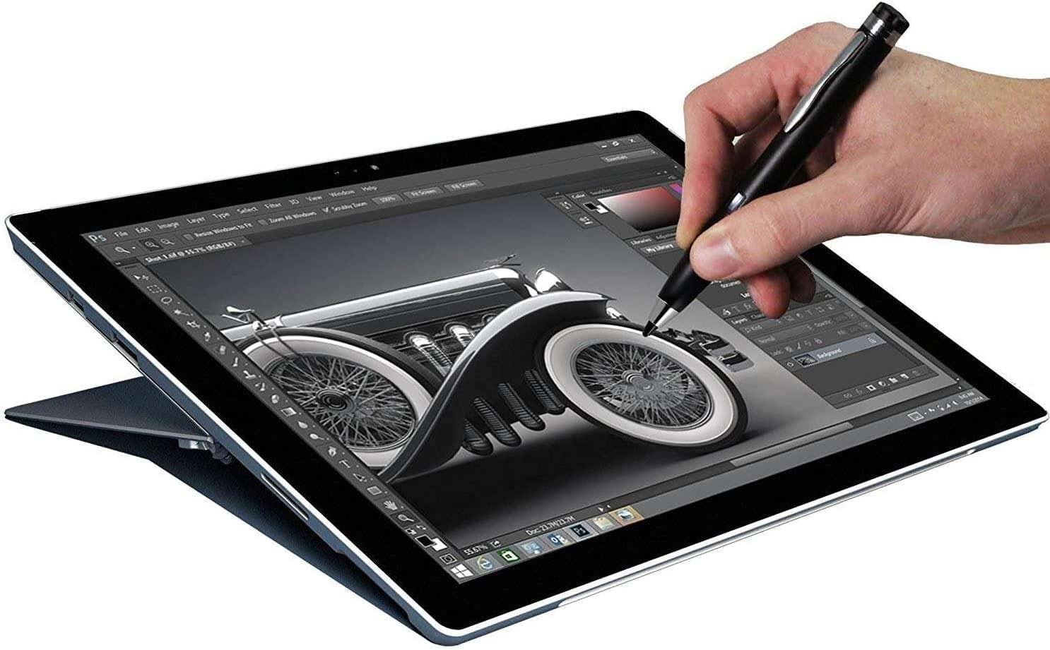 Silver Fine Point Digital Active Stylus Pen - Compatible with Jumper Laptop 16 Inch FHD Laptop - Image 4