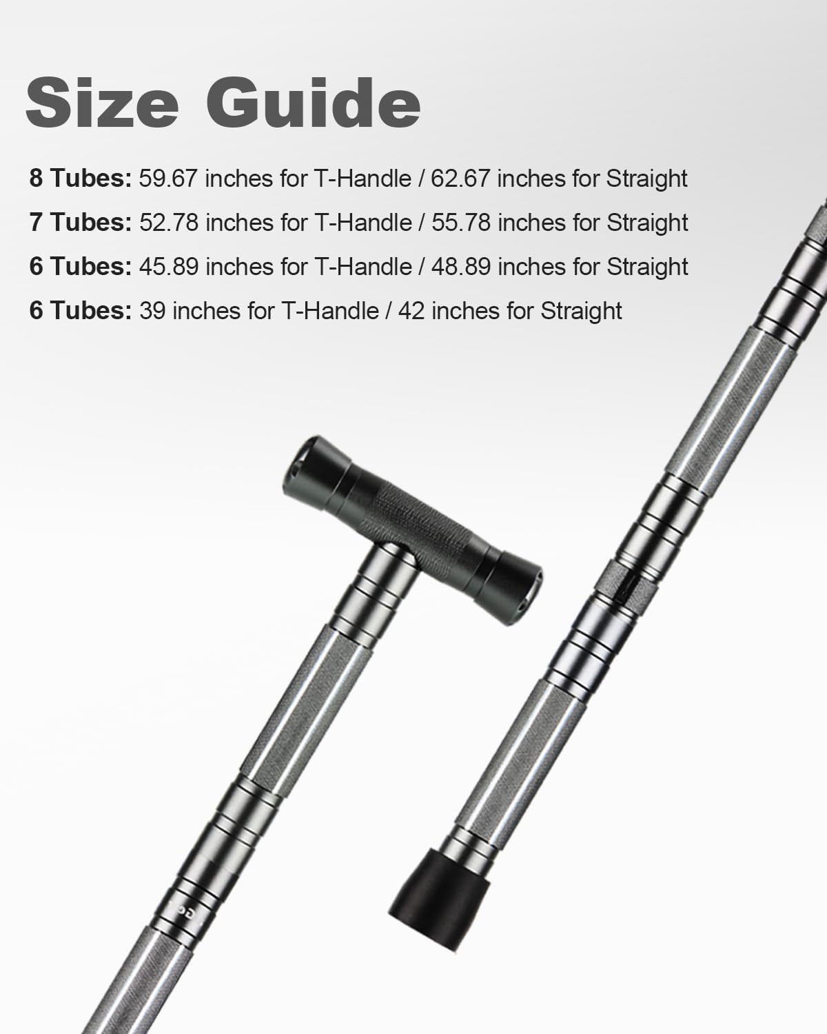aiGear 5/6/7/8 Tube Adjustable Walking Hiking Stick, Upgraded Adjustable Hiking Staff with Outdoor Gear Trekking Poles for Outdoor Adventures - Image 6
