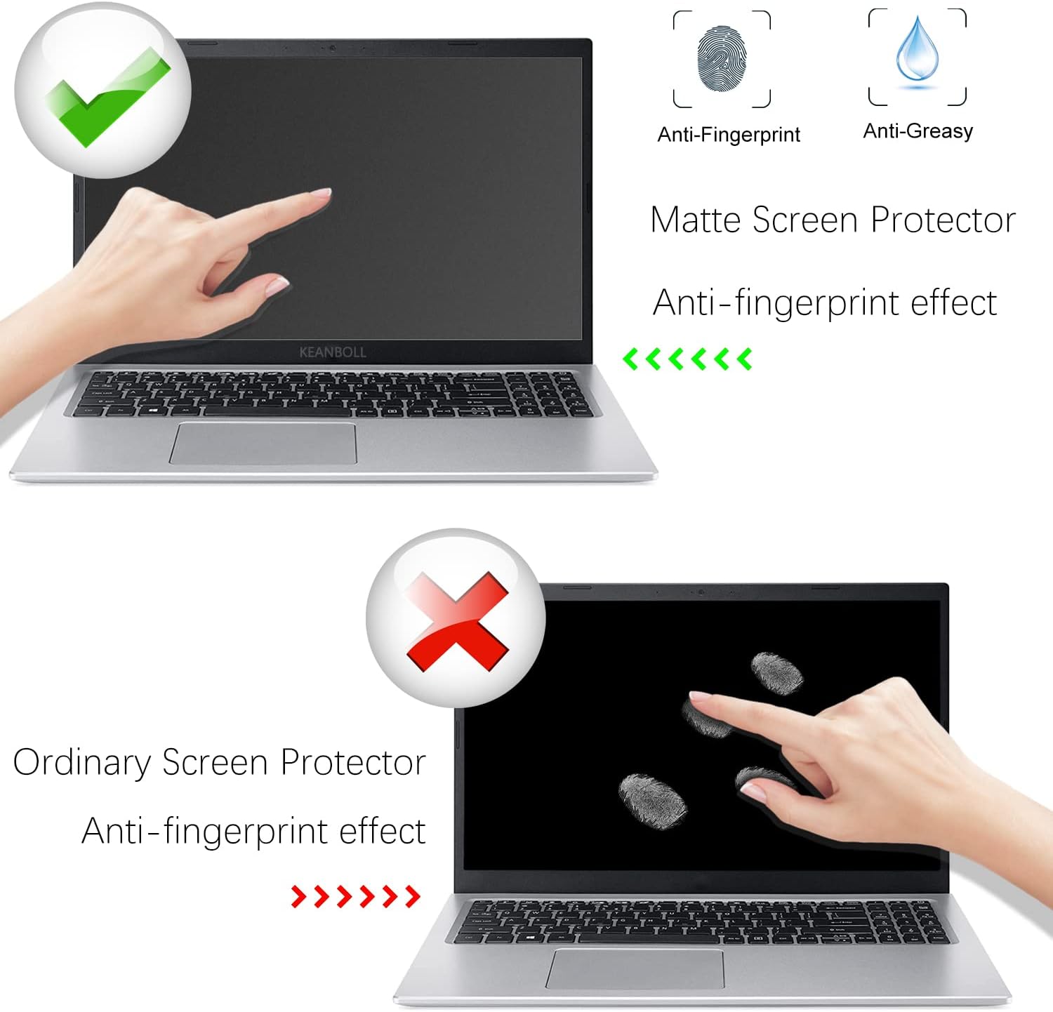 KEANBOLL 3-Pack 13.3" Laptop Anti-Glare Screen Protectors for Dell Inspiron, ASUS Chromebook & ZenBook, HP Elitebook & ProBook, Jumper Laptop & More, 16:9 Display - Image 6