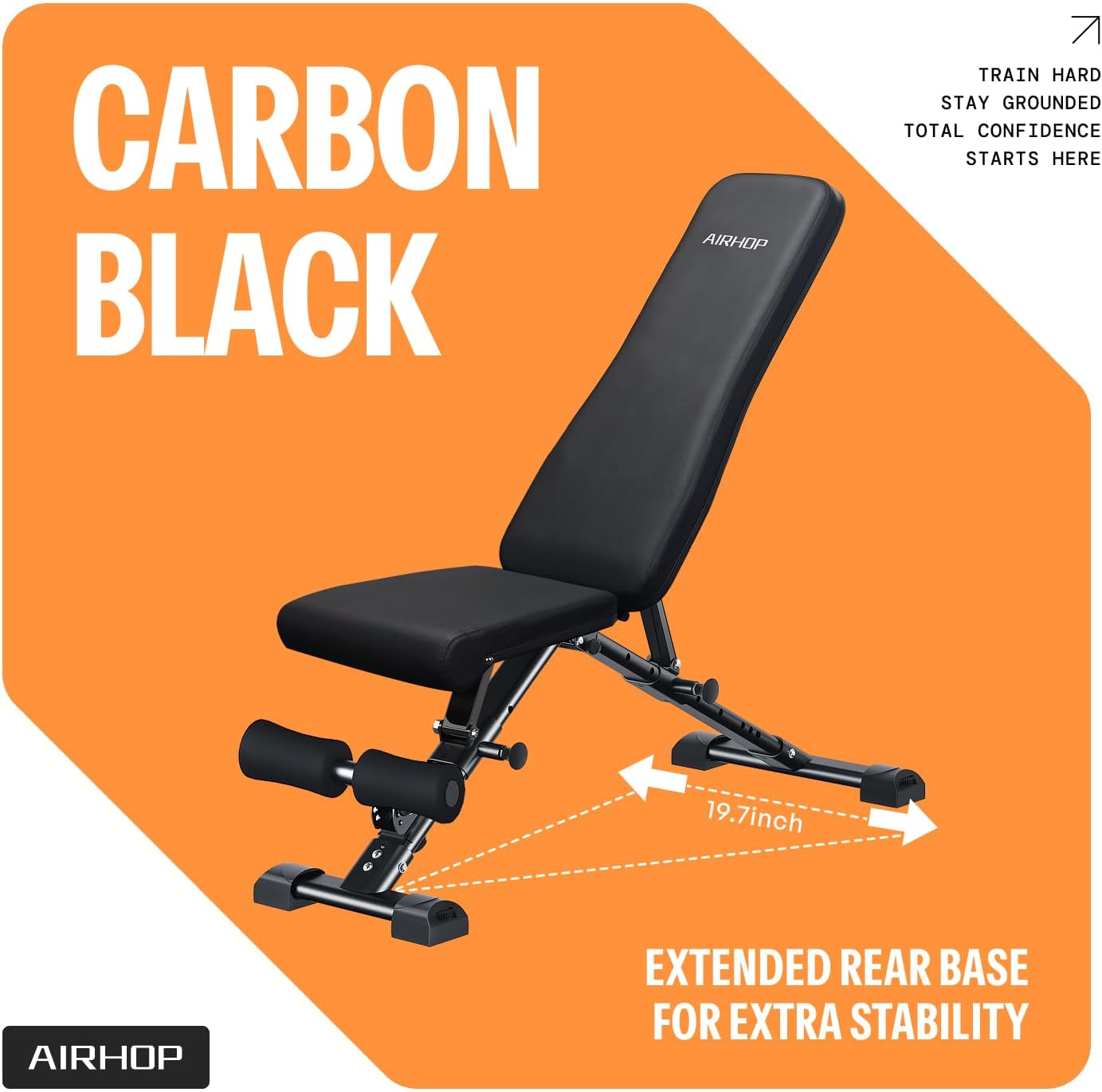AIRHOP Upgraded Adjustable Weight Bench, Bench Press Full Body Workout, Quick Fold Space Saving, Workout Bench for Home Gym Strength Training - Image 3