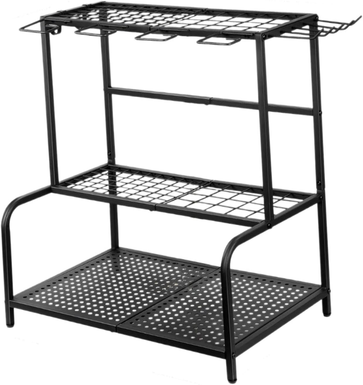Garden Tool Organizer with Wheels Rack Space Saving Yard Tools Storage Stand for Garage for Shed Backyard Patio Yard Cleaning - Image 2