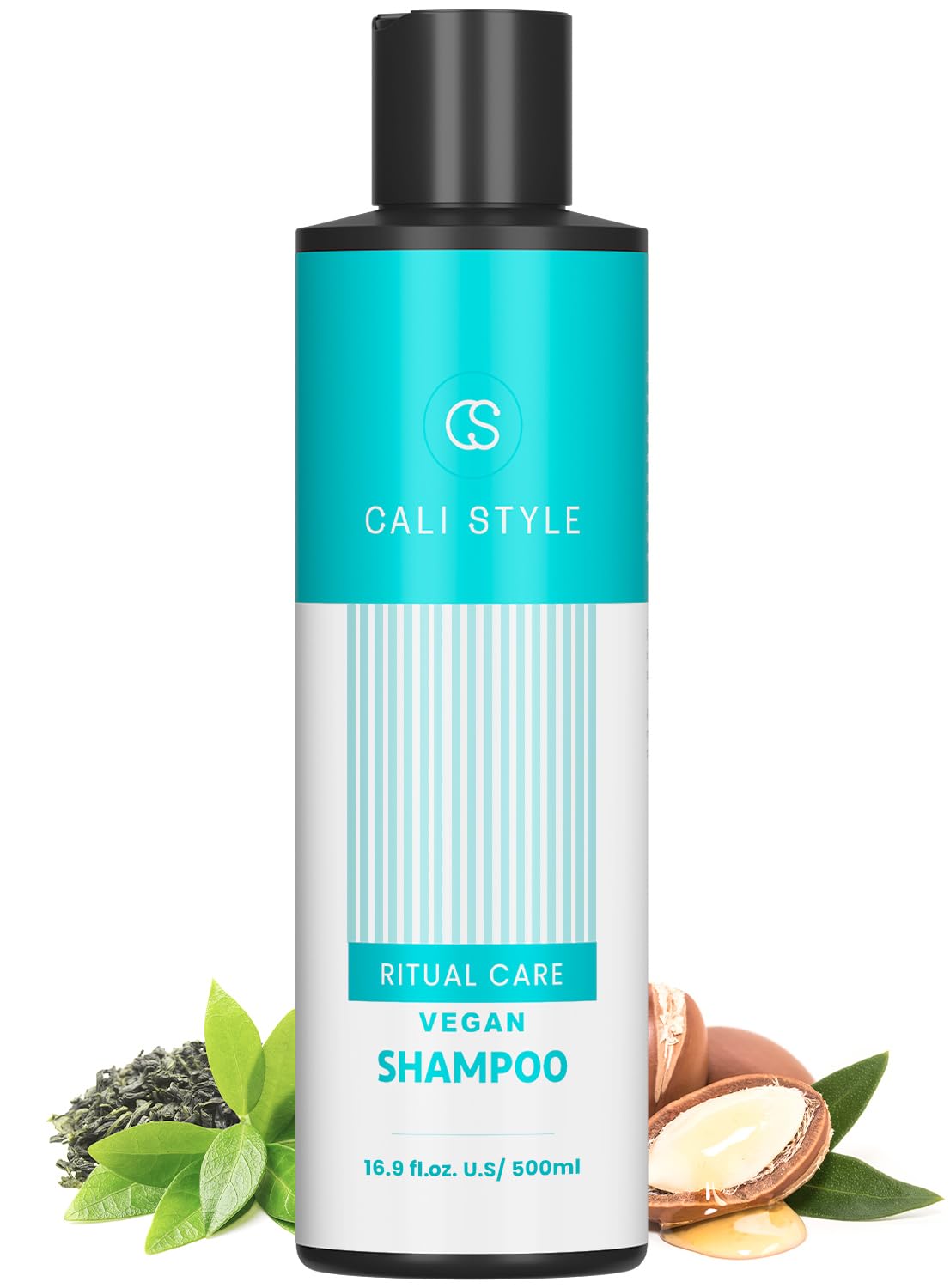 Cali Style Ritual Care Vegan Shampoo | 5-in-1 Benefits - Nourishing, Moisturizing, Hydrating, Cleansing, and Volumizing | With Green Tea, Argan Oil & Keratin | Sulfate & Paraben-Free (16.9 Fl. Oz) - Image 2