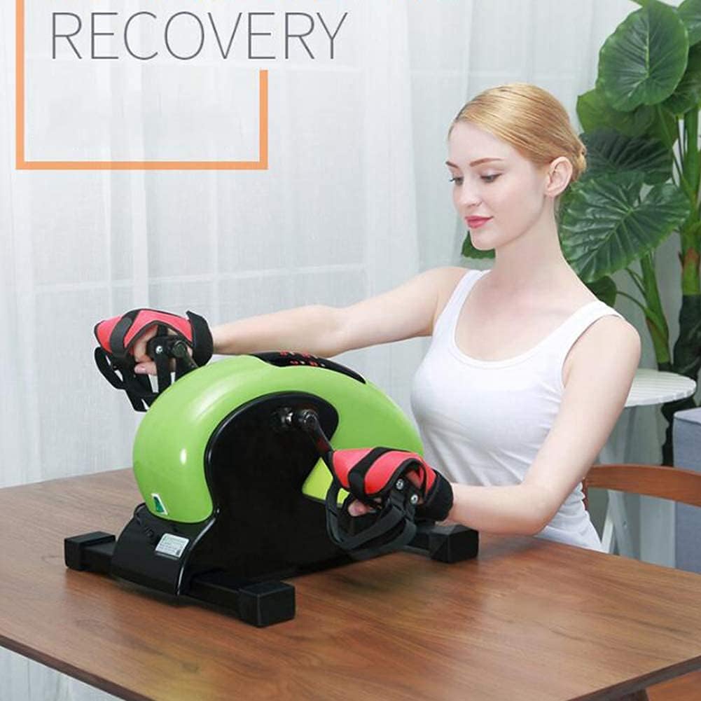 Bedridden Rehabilitation Pedal Exerciser Portable Mini Exercise Bike Hand Foot Pedal Trainer Elderly Bicycle Exerciser Suitable for Home Bed Wheelchair Fitness (C) (D) (C) - Image 8