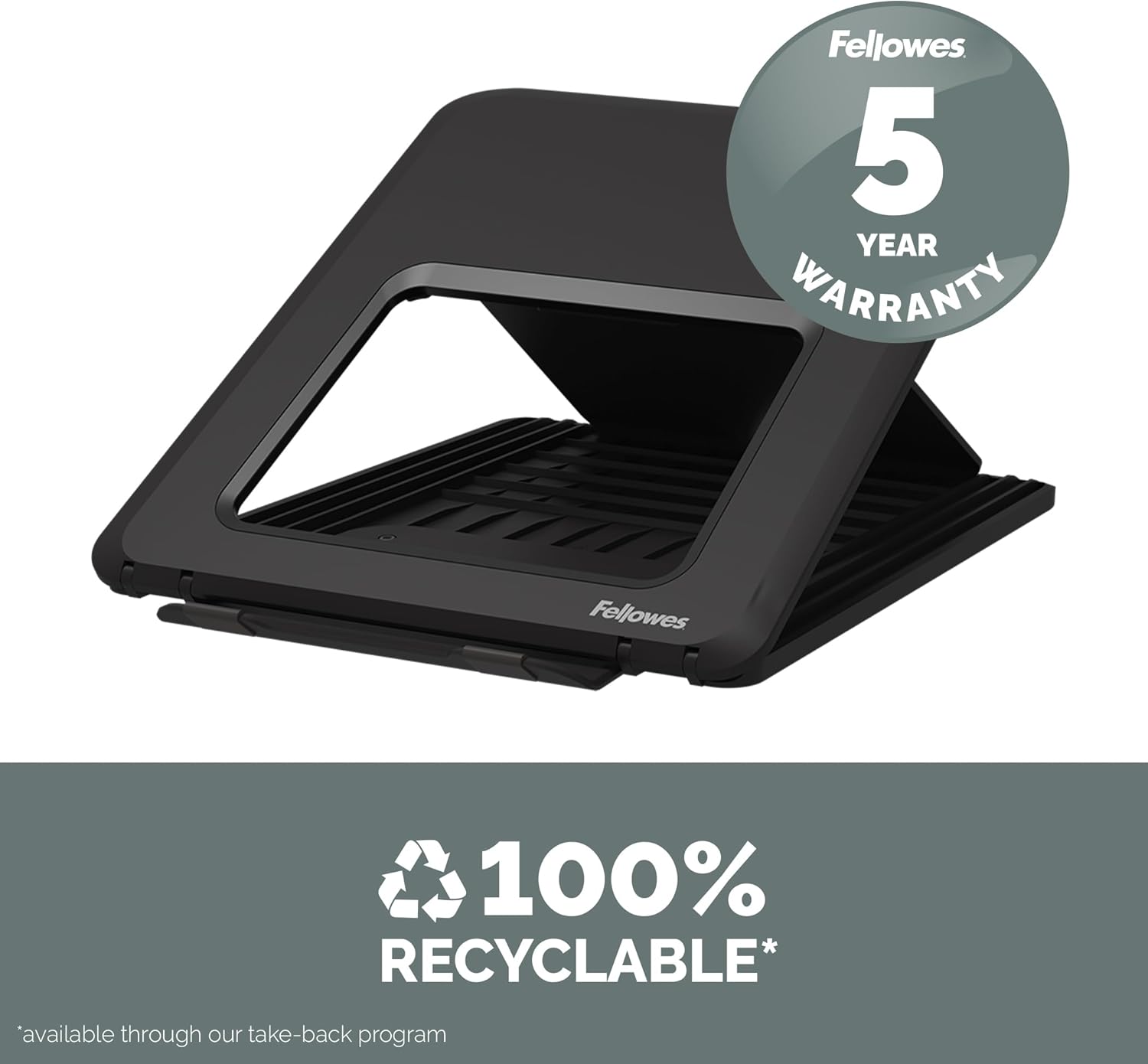 Fellowes Breyta Laptop Stand for The Home and Office, 12 Height Adjustments, 14" Monitor Size- Black - Image 8