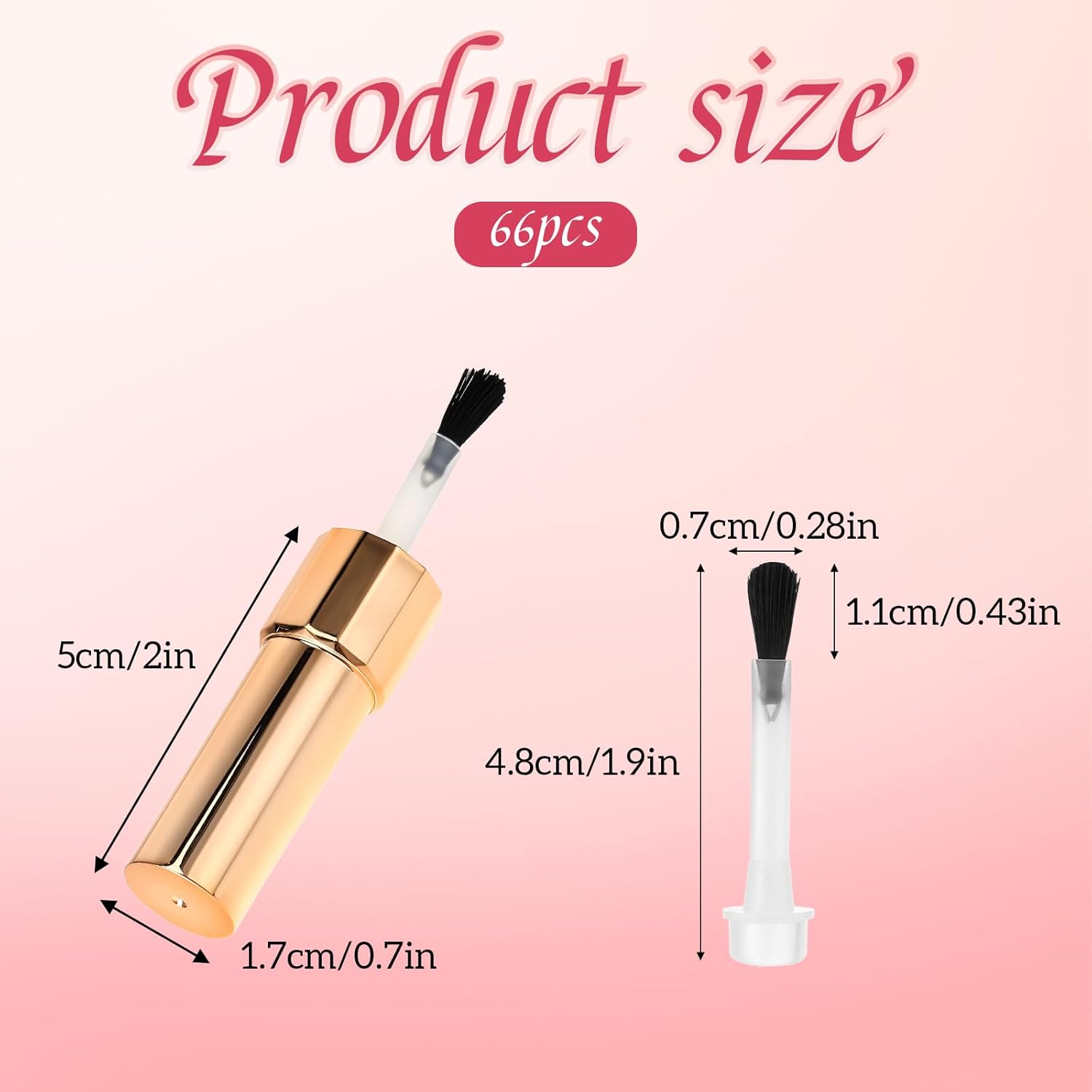 Thinp Dip Powder & Liquid Replacement Brush Kit - 66 Pcs with 22 Brushes and Handles, Disposable Nail Dip Brushes for Nail Art - Image 3