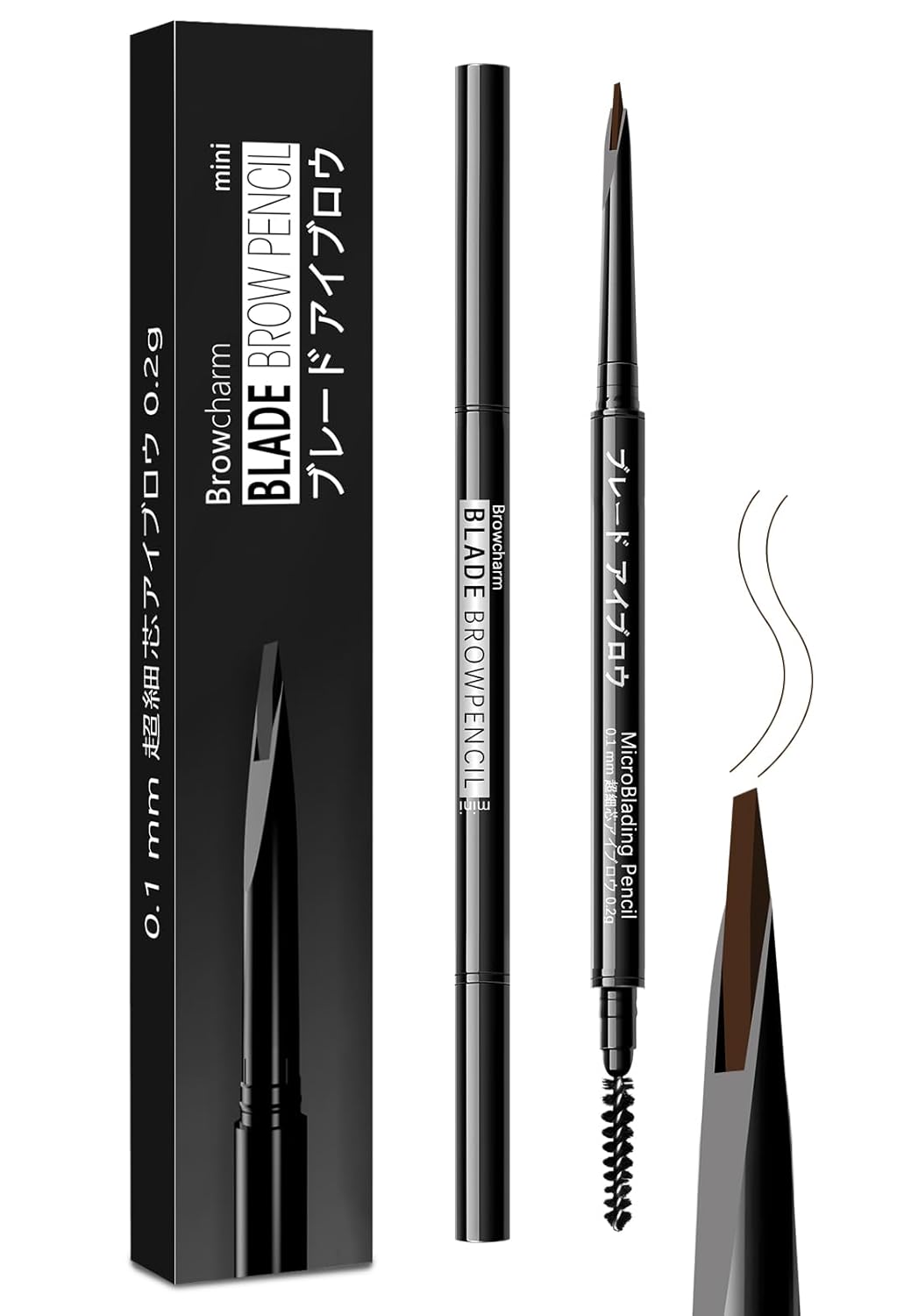 Microblading Eyebrow Pencil for Women,0.1mm Ultra-Fine Mechanical Pencil,Draws Tiny Brow Hairs Fills in Sparse Areas and Gaps,Makeup Definer Waterproof (mini05 Deep Brown, 1 Count (Pack of 1)) - Image 2