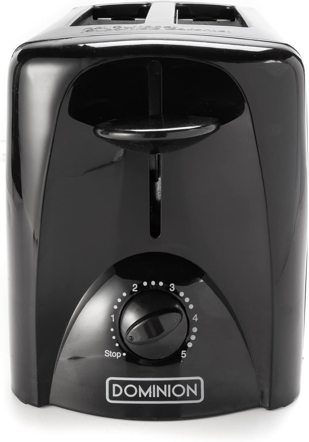 Dominion 2-Slice Toaster with Shade Control, Slide-Out Crumb Tray, Auto-Shutoff, Toast Lift, Black - Image 3