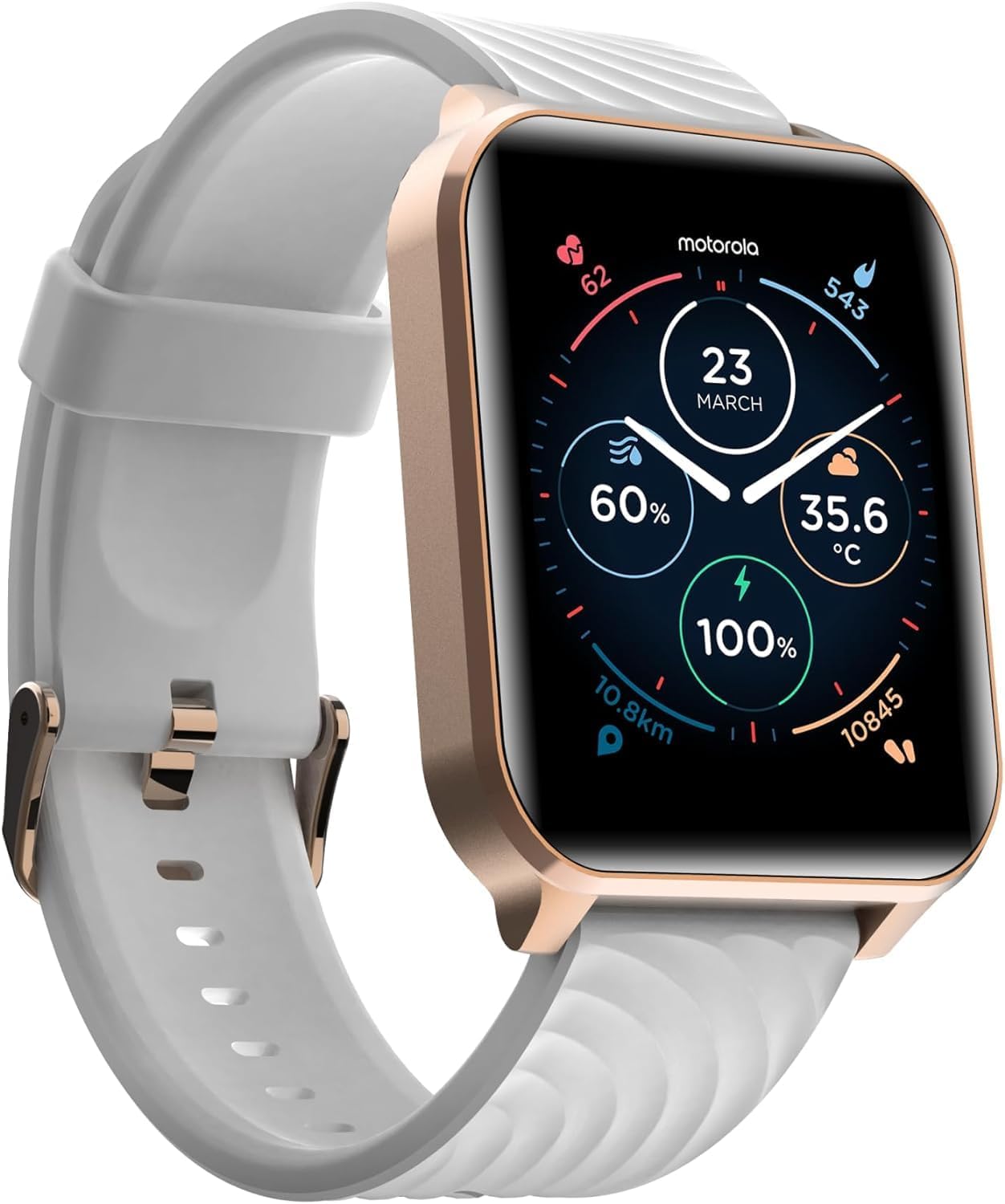 Motorola Moto Watch 70 - Health and Fitness Bluetooth Smartwatch for Every Day Wear, Advanced Health Features, Up to 10 Days Battery Life - Compatible with Android and iOS - Rose Gold - Image 10
