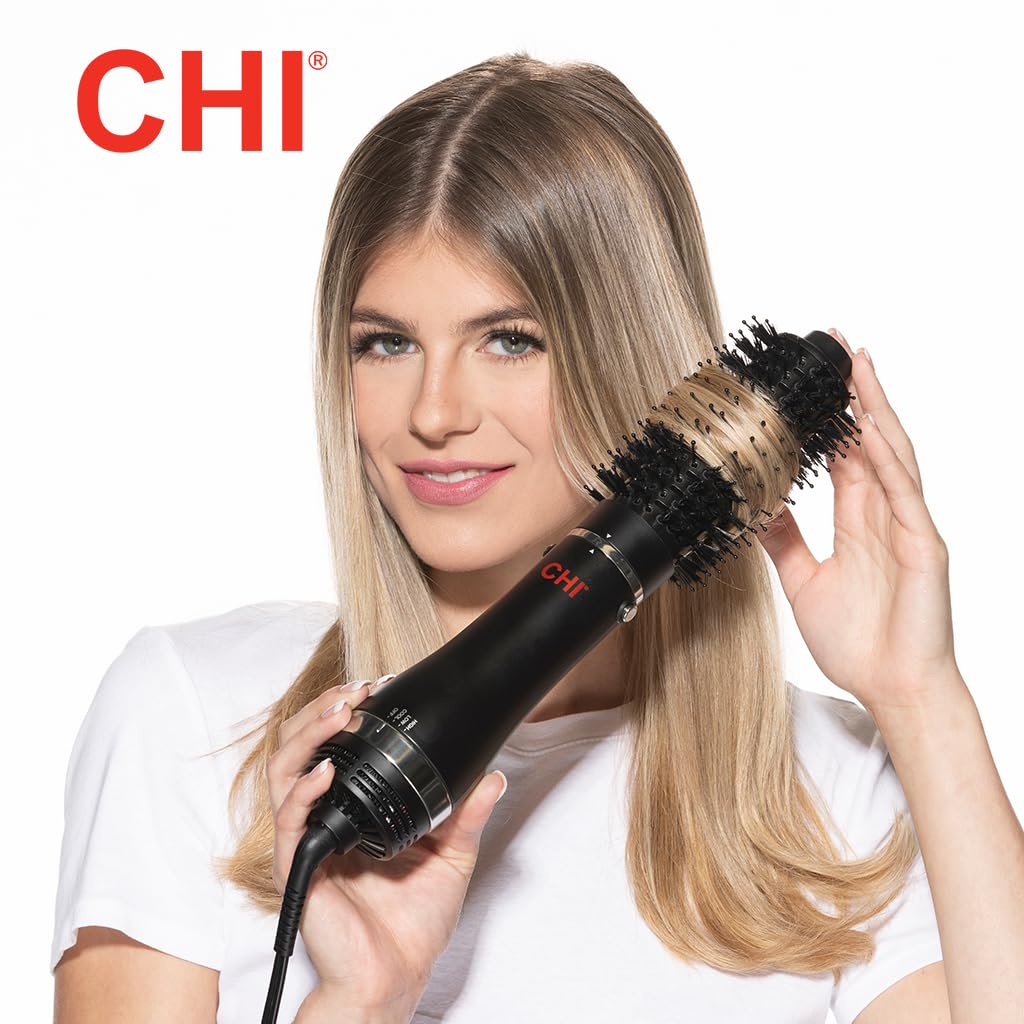 CHI 3-in-1 Round Blowout Brush, Hair Dryer Brush For Smooth, Frizz-Free Hair, 3 Interchangeable Brush Heads & Adjustable Heat Settings - Image 7