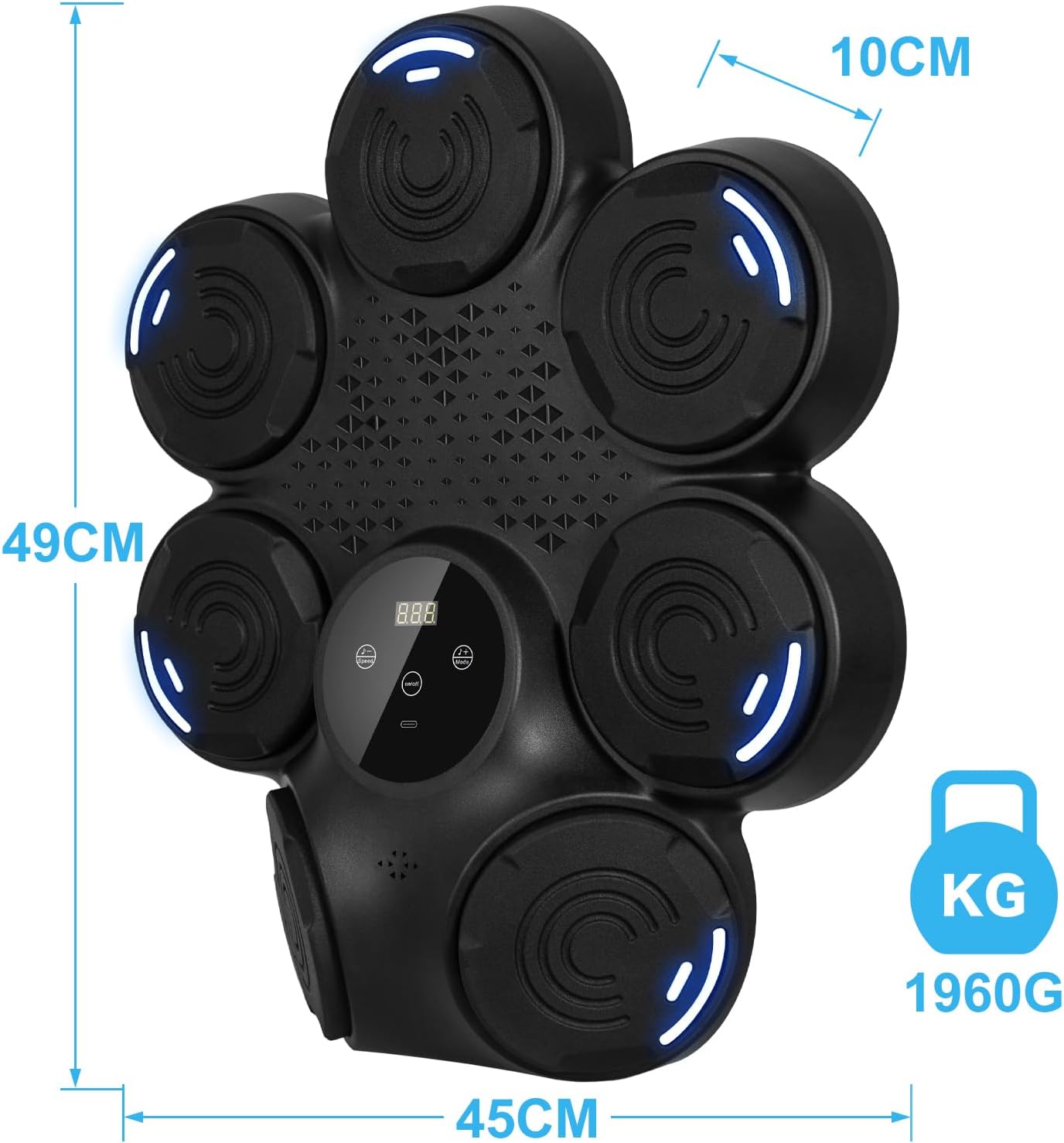 Smart Boxing Machine, 9 Speed-Modes Interactive Punching Trainer with Gloves, Music Boxing Machine Punching Equipment, Home Workout Boxing Target Machine with Wall Mounted - Image 3