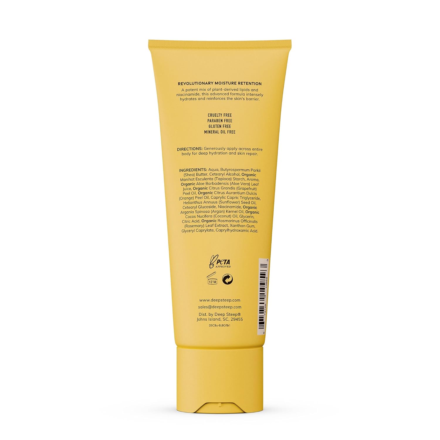 Deep Steep Body Lotion, Grapefruit Bergamot, 8 oz – Moisturizer with Coconut Oil, Shea Butter, Argan Oil, Aloe Vera & Niacinamide – Vegan, Clean Beauty, Daily Skin Hydration - Image 3